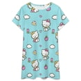 thumbnail image 3 of Hello Kitty Nightgowns for Women Short Sleeve Night Gown Soft Sleep Shirts Women's Sleepwear Print Sleep Dress, 3 of 7
