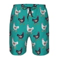 thumbnail image 4 of Naloa Funny Chicken Men's Beach Shorts, Surfing shorts, Swim trunks, Quick Dry Swim Trunks for Surfing Beach Fun - Large, 4 of 9