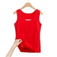 thumbnail image 4 of LYXSSBYX Tank Tops for Women Women's Seamless Suspender With Added Velvet and Thick Back Protection Bottom Coat Tank Tops Round Neck Tank Tops, 4 of 5