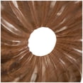 thumbnail image 5 of 16" x 17" Brown Teak Wood Handmade Dimensional Circular Sun Sculpture with Center Cutout, by DecMode, 5 of 9