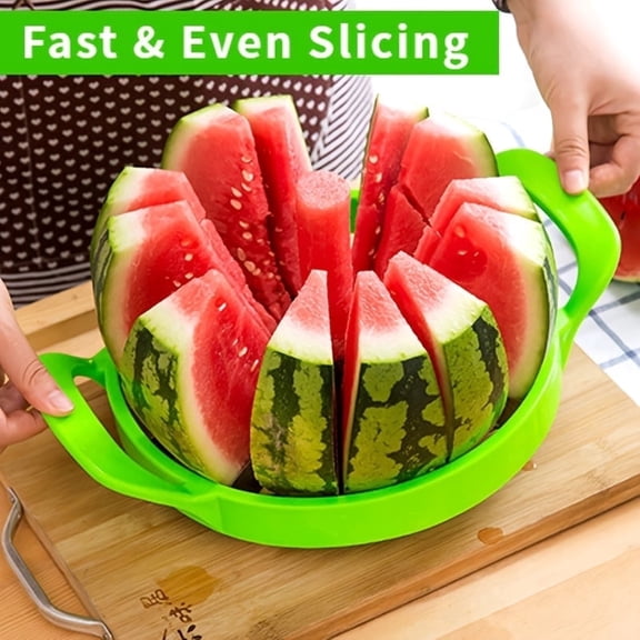 Stainless Steel Watermelon Slicer, 34 Inch 420 Stainless Steel Watermelon Cutter 1 Piece, Creative Watermelon Cutting Tool, Reusable Watermelon Segmentation Divider, Fruit Separator - Creative Kitche