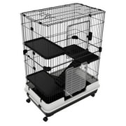 43"H Metal 4-level Cage Indoor Small Animal Hutch