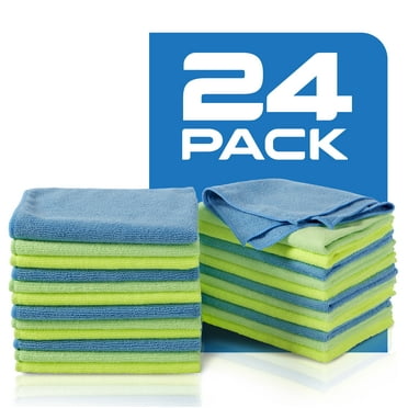 Zwipes Microfiber Cleaning Cloths, Multicolor, 24 Pack