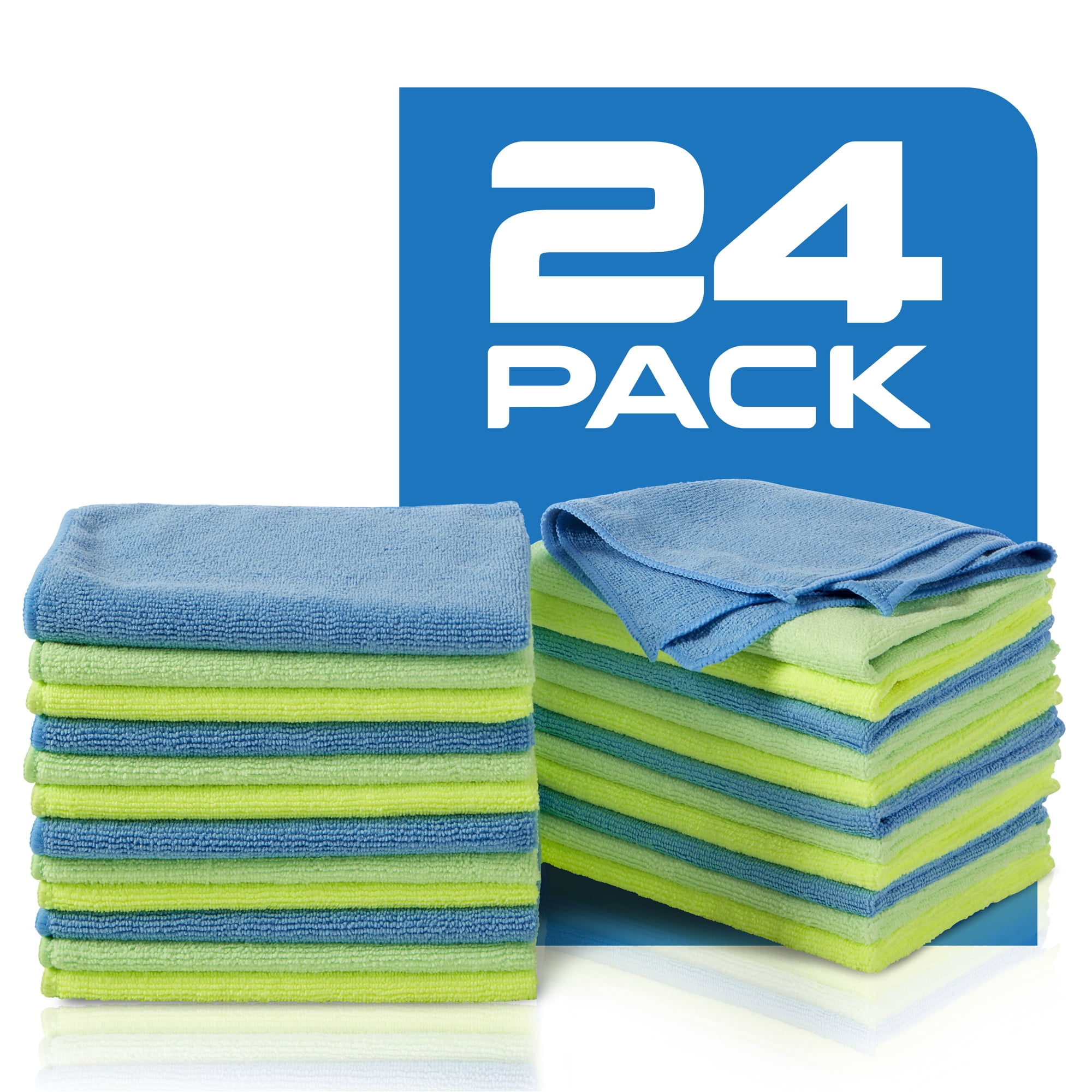 Zwipes Microfiber Cleaning Cloths Multicolor 24 Pack