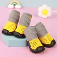 thumbnail image 5 of Deyuer 4Pcs Pet Shoes Hollow Out Breathable Fastener Tape Fixing Anti-slip Net Summer Hollow Puppy Dog Teddy Shoes, 5 of 14