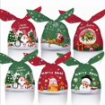 thumbnail image 2 of Bolsas de dulces de Navidad con orejas de conejo, 50 piezas, cartón de plástico, Papá Noel, muñeco de nieve, galletas de Navidad, suministros de embalaje, 2 of 4
