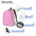 thumbnail image 3 of Bingfone Pink Print Canvas College Laptop Backpack, Large Capacity Lightweight College Bookbag Casual Daypack, 3 of 5