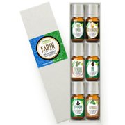 Essential Earth Set 100% Pure, Best Therapeutic Grade Essential Oil Kit - 6/10mL (Cypress, Frankincense, Fir Needle, Pine, Meditation, and Patchouli)
