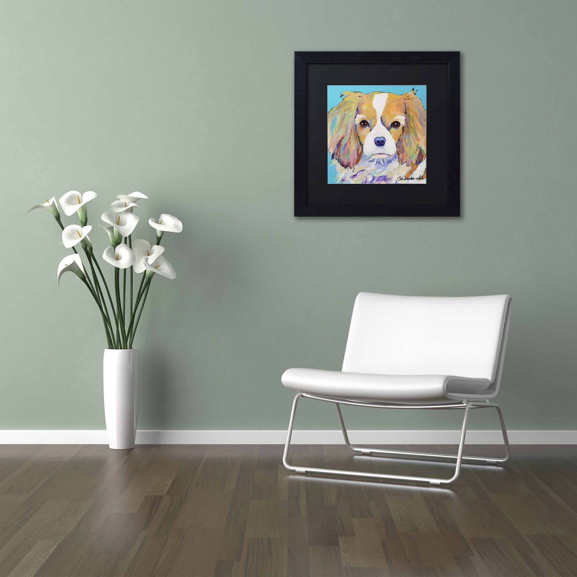 Trademark Fine Art "Dagney" Canvas Art by Pat Saunders-White, Black Matte, Black Frame