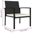 thumbnail image 2 of vidaXL Modern Dining Chairs Outdoor Patio Rattan Dining Chair Poly Rattan, 2 of 5