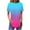 Blue, variant on Diufon Womens Tops Summer Short Sleeve Gradient Color Dress Shirts Soft Casual Loose Basic T-Shirt