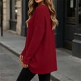 thumbnail image 4 of CHGBMOK Women's Plus Size Waffle Knit Shirts V Neck Long Sleeve Top Fall Casual Loose Fit Blouse, 4 of 9
