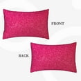 thumbnail image 2 of Naloa Rose Red Glitter Pillowcase, Throw Pillowcase, Wrinkle-Free, Stain-Resistant with Hidden Zipper for Bedroom Sofa-16"x24", 2 of 6