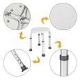 thumbnail image 3 of Ktaxon Adjustable Bath Stool Shower Seat Tub Chair Round for Bathroom White, 3 of 7