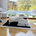 thumbnail image 1 of vidaXL Table Basse à Forme Ajustable Blanc Blanc Lustré, 1 of 4