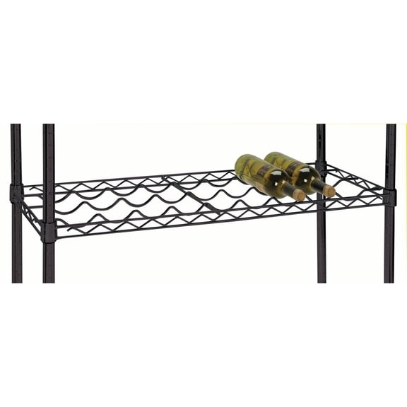 24" Deep x 48" Wide Individual Black Double Wine Shelf