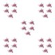 thumbnail image 1 of Flores Artificiales Elegantes Injueey Rojo Ladrillo 5x, 1 of 6