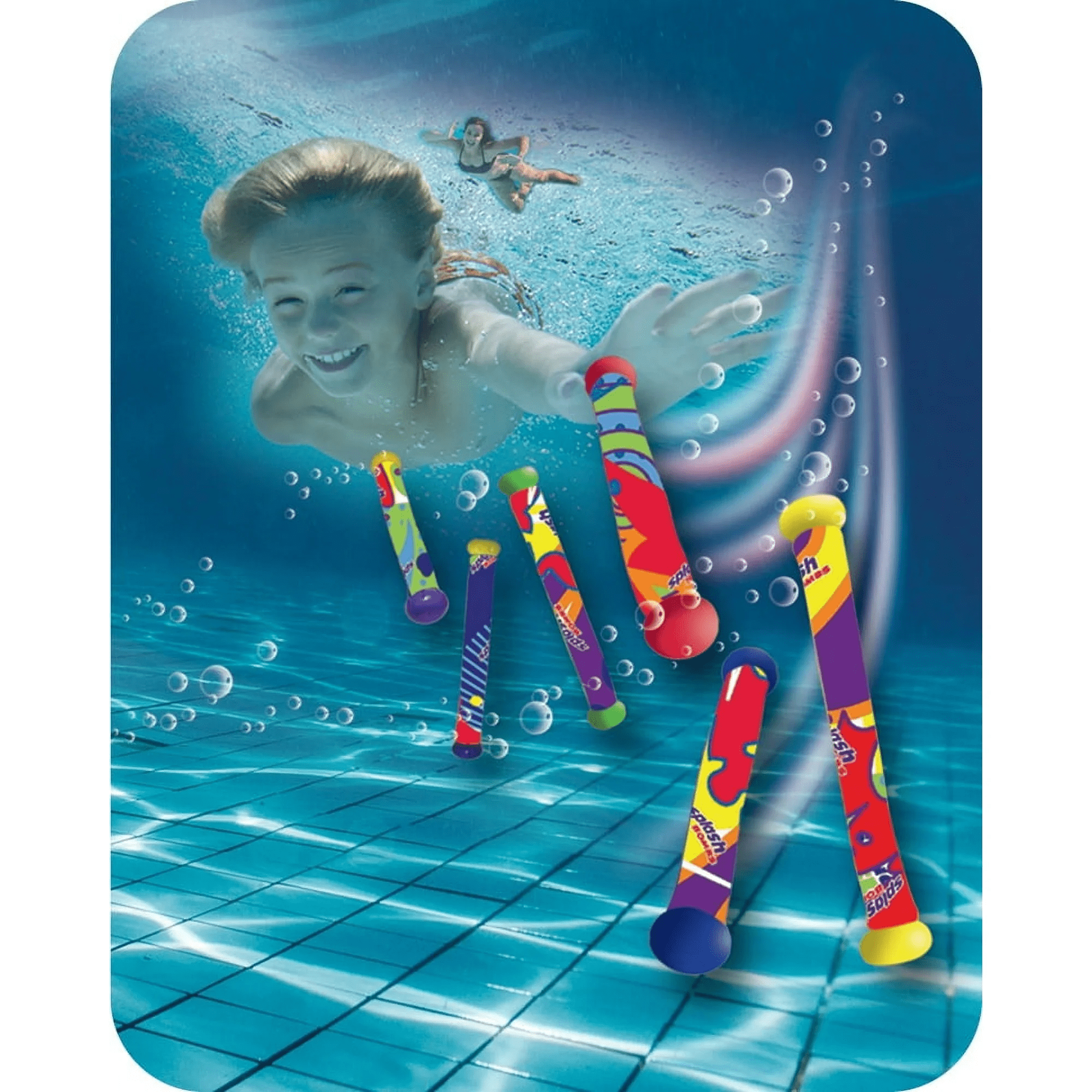 Play Day Fabric Splash Bombs Dizzy Dive Sticks Pool Toy - 8 Pack Dive Stick Set