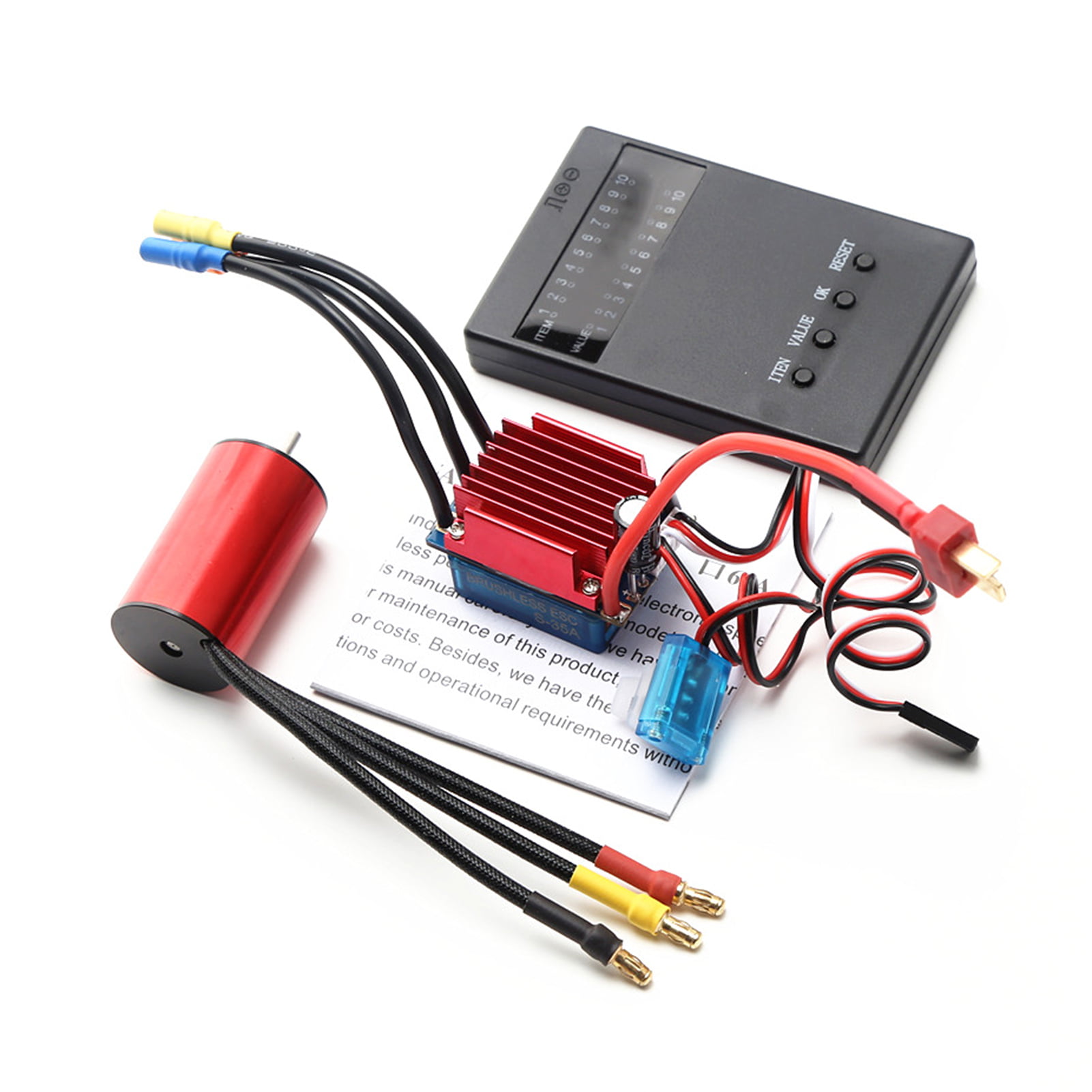 GoolRC S2440 2440 Brushless Motor 4000KV 35A Brushless ESC Electric Speed Controller Replacement for Traxxas HSP Wltoys 1/16 1/18 RC Truck 