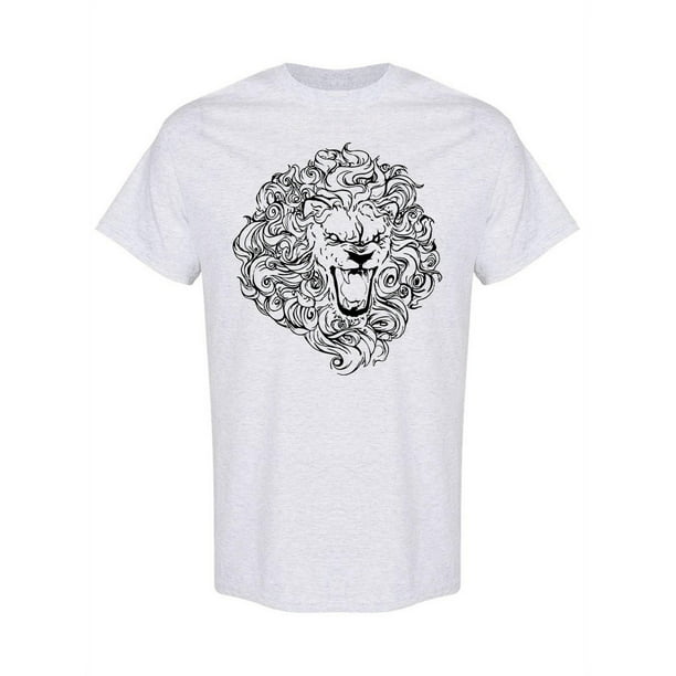 Lion Tattoo Sketch T-Shirt Men -Image by Shutterstock, Male Small -  