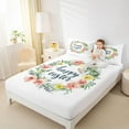 thumbnail image 4 of Feelyou Spring Flower Floral Bed Sheets, Happy Easter King Sheets, Modern Western Festival Sheet Set, Luxury Bedroom Decor, 4-Piece, 4 of 7