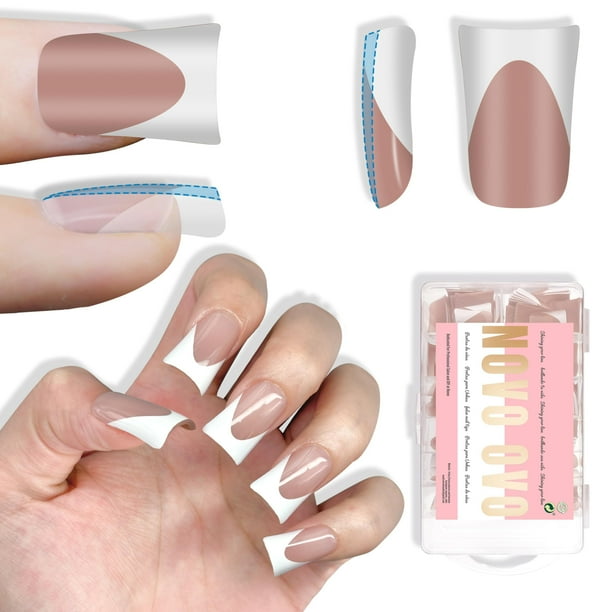 Nail Tips NOVO OVO Short Duck French Tips Press on x240