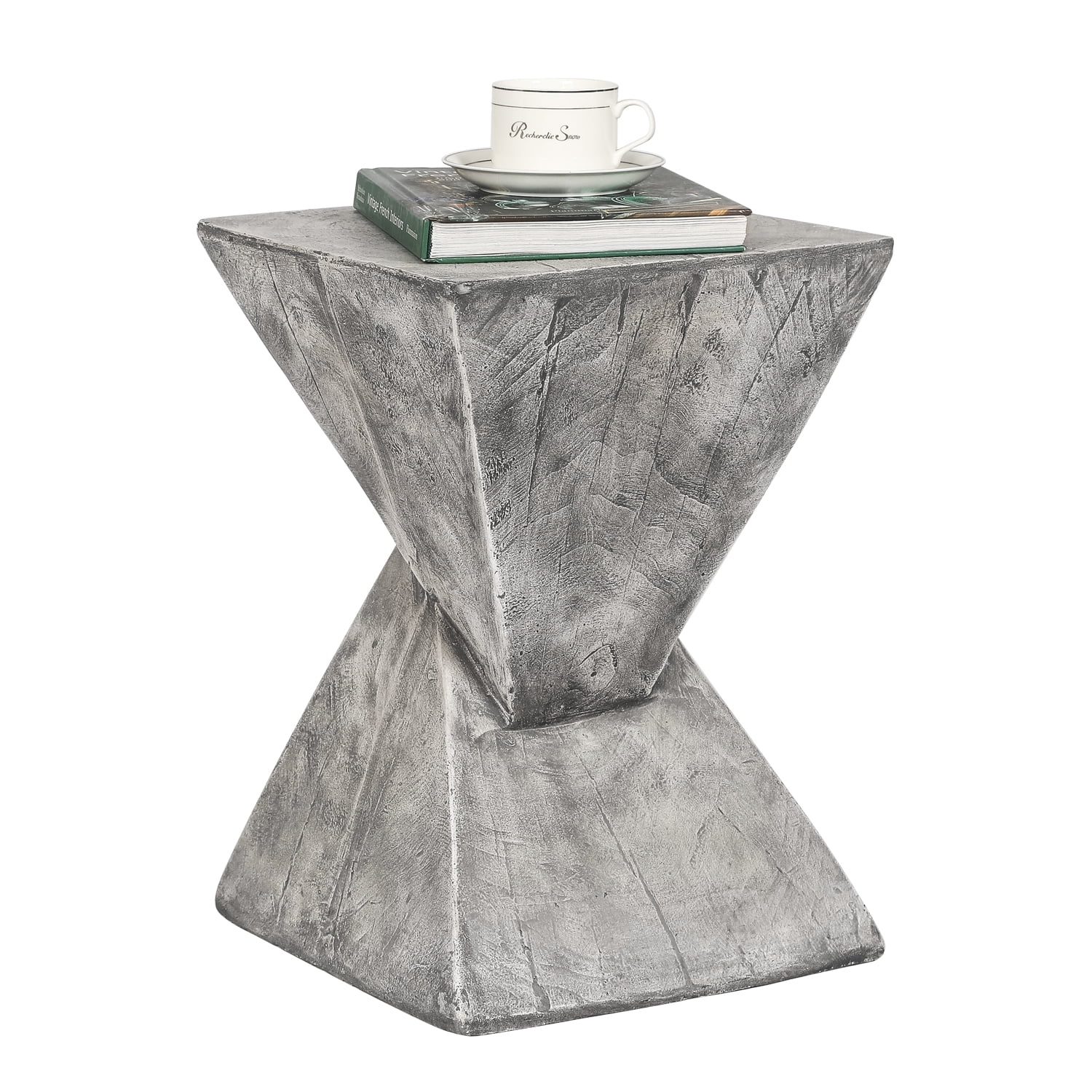 Joveco Concrete Side Tables,Patio Accent Table,Weatherproof Outdoor End