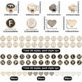 thumbnail image 2 of 1 Box 142Pcs Metal Heart Beads Gold Letter Bead Bulk Alloy Silver 4x8mm Initial Alphabet A-Z Flat Round Spacer Charms for Jewelry Making Accessories Friendship Bracelets Necklaces Keychains, 2 of 5