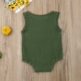 thumbnail image 6 of Qiylii Newborn Baby Solid Color Romper Sleeveless O-Neck Button Jumpsuit, 6 of 6