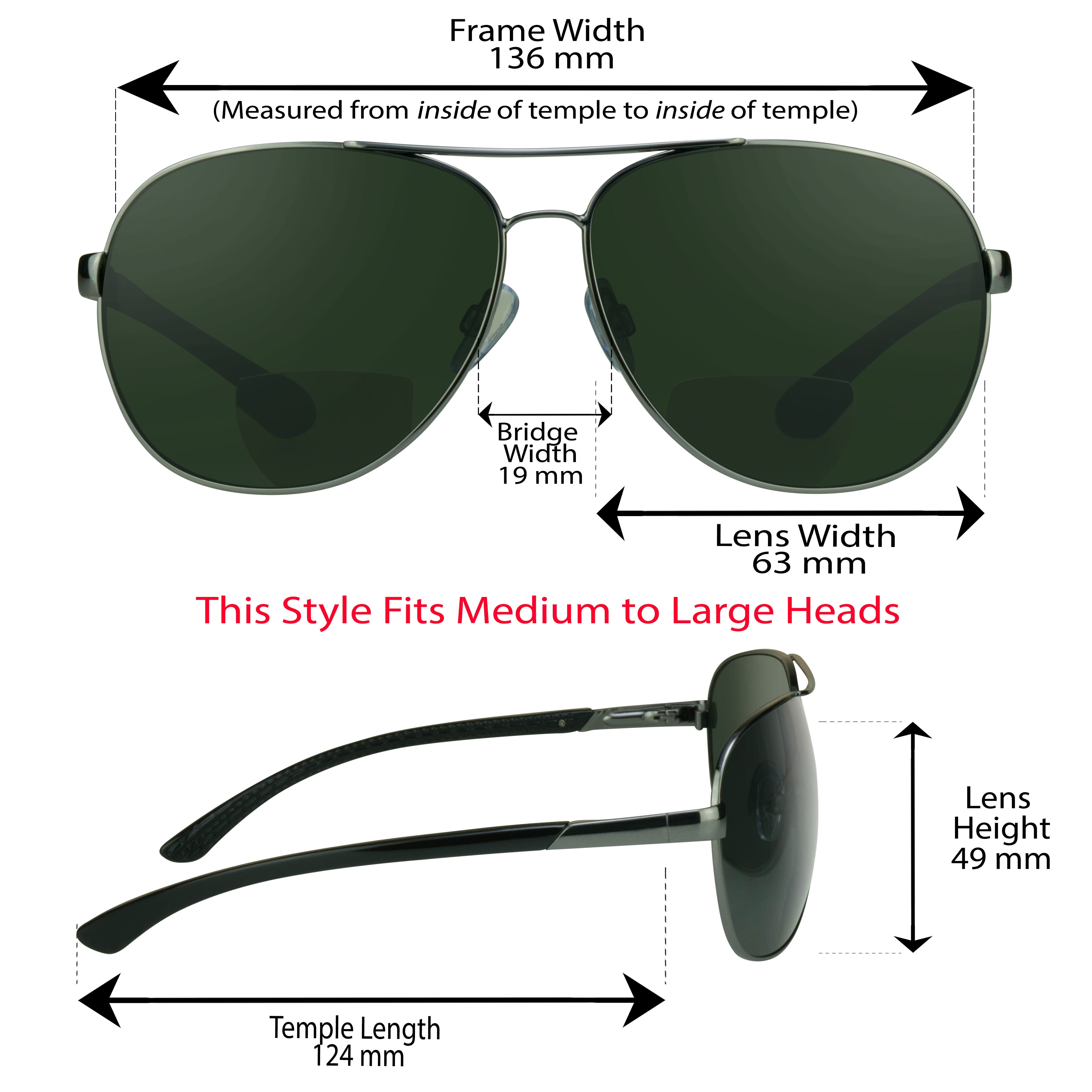 Polarized aviator bifocal sunglasses Clearance