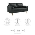 thumbnail image 5 of Modway Valour Modern Style Leather and Dense Foam Loveseat in Black Finish, 5 of 9