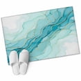 thumbnail image 2 of Rectangle Area Rug 2x3ft,Gradient Teal Marble Geometric Washable Carpet Non-Slip Runner Accent Rugs Indoor Floor Mat for Bedroom Living Room Decor,Abstract Waves Fluid Art, 2 of 9