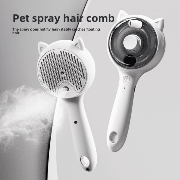White pet spray one button hair removal comb dog hair removal pet comb cat modeling beauty odor removal comb hair
