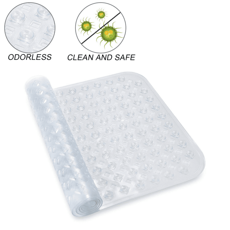Gorilla Grip Patented Shower and Bath Mat, 35x16, Machine Washable Bathtub Mats, Extra Large Tub Mat, Drain Holes and Suction Cu