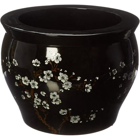 UPC: 0849527016985 | Oriental Furniture 14 Flower Blossom Fish Bowl Decorative Piece Traditional Asian