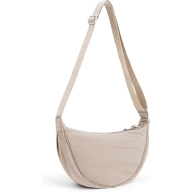 Women's Nylon Crescent Bag Tramp Cross Bag Crescent Bag Handbag With Adjustable Strap Solid Color Chest Bag Shoulder Bag