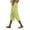 1863#Green, variant on Spring Summer Linen Pedal Pushers For Women High Waist Straight Leg Side Button Design Breathable Casual Beach Capris Light Gray M