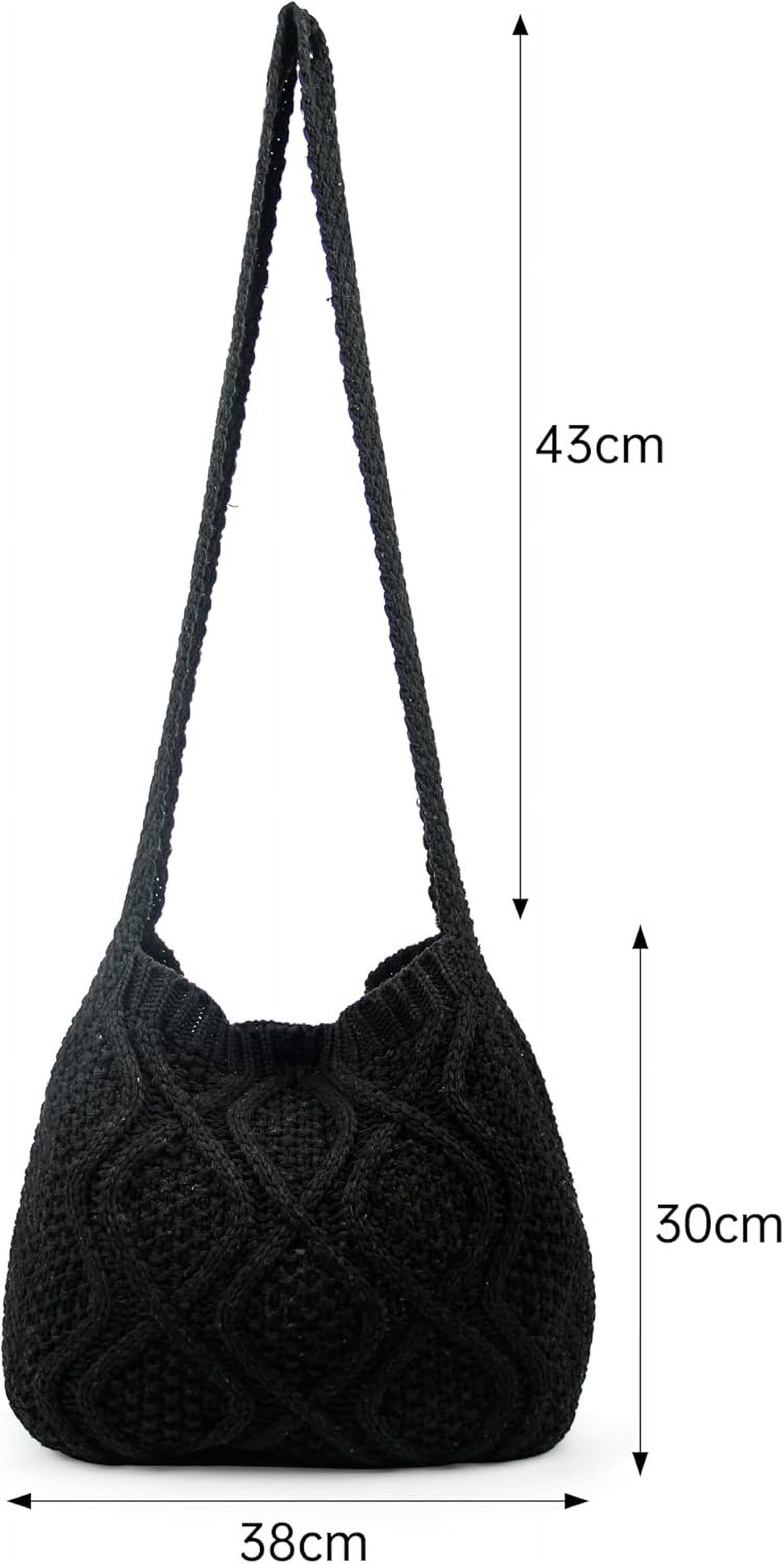 CAILDANL Handmade Crochet Bag–Boho Chic Shoulder Bag, Aesthetic Kinted Bag,Cute Crossbody Bag,Beach, Shoppingor Daily Use