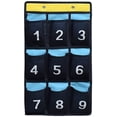 thumbnail image 1 of ANIZER Numbered Pocket Chart Over Door Hanging Classroom Organizer for Cell Phones Calculators Holders Blue (9 Pockets), 1 of 2