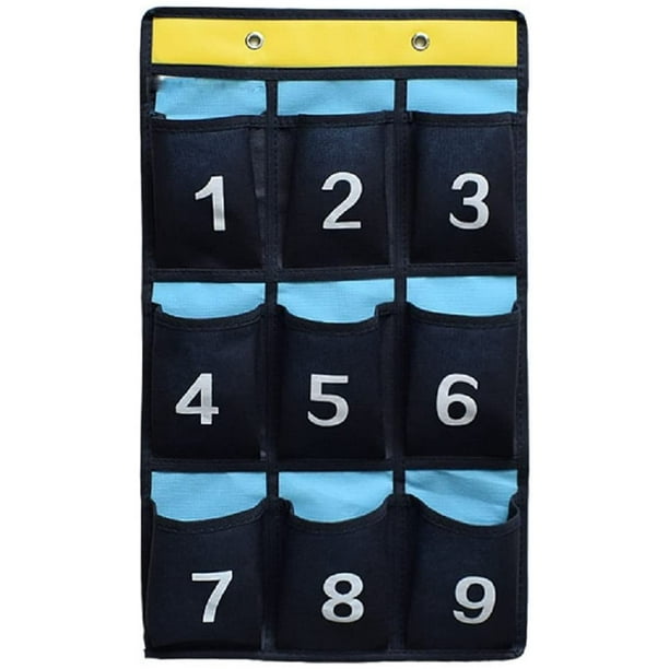 Numbered Organizer Classroom Pocket Chart for Cell Phones Calculators