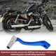 thumbnail image 5 of Palanca de cambio de motocicleta plegable para Kayo T6, aleación de aluminio, palanca de cambio azul con cabeza tono plateado, 5 of 6