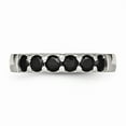 thumbnail image 4 of Stainless Steel Polished Black CZ 4.00mm Band Size: 5; for Adults and Teens; for Women and Men, 4 of 7