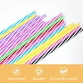 thumbnail image 6 of 100 Piece 8 Inch Reusable Plastic Thick Drinking Straws BPA Free Mason Jar Straws Transparent Small Stripe, 6 of 6