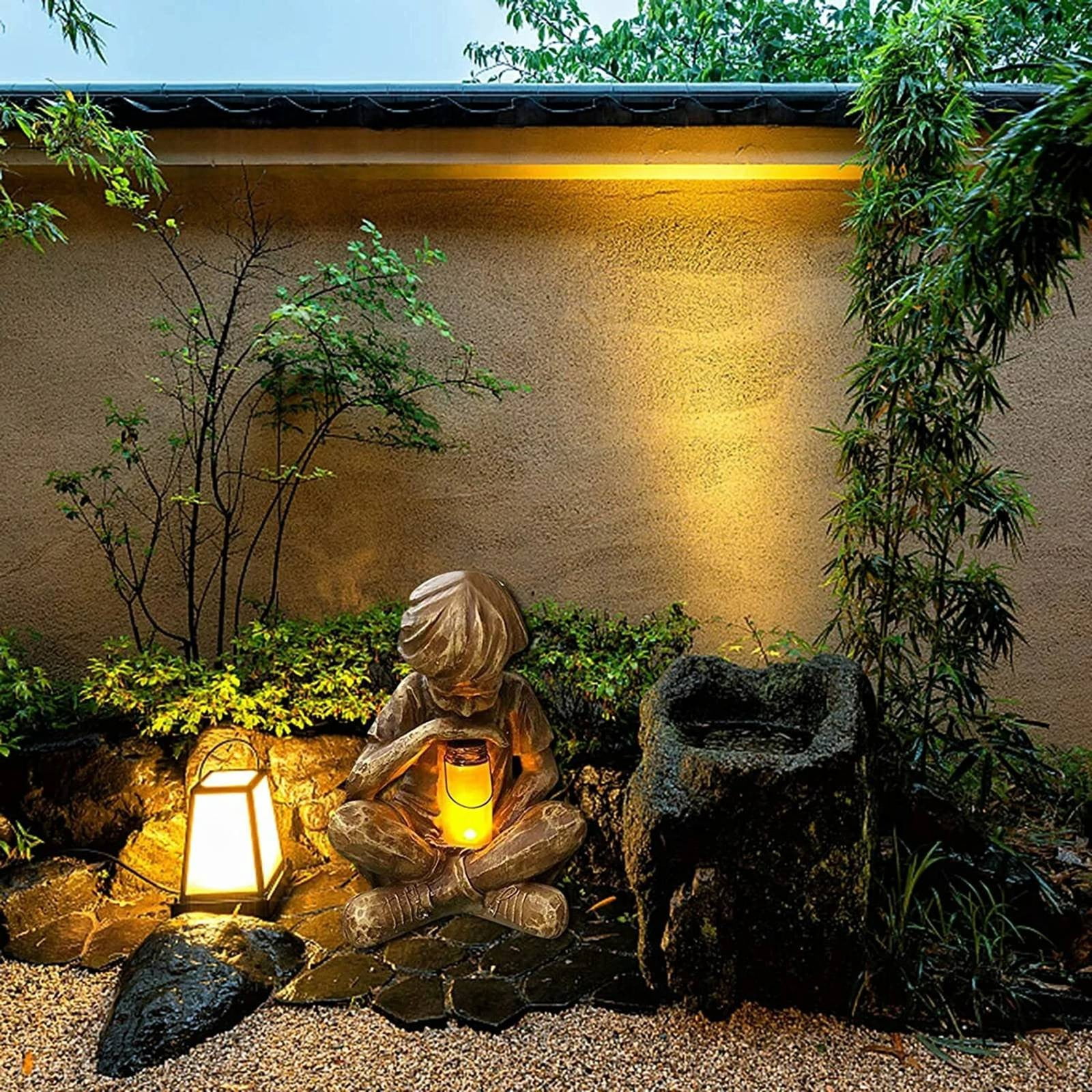 Outdoor Garden Prodigy Statue Elegant Sculpture for Patio