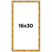 16x30 Frame Gold Bamboo Solid Wood Picture Frame | 0.75 Inch Moulding Width | Interior Frame Depth