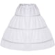 thumbnail image 1 of Kids Girls White 3 Hoops Petticoat Crinoline Wedding Bridesmaid Flower Dress, 1 of 5