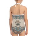 thumbnail image 2 of Kuiaobaty Kids Bikini Underwear Girls & Boho Mandala Dog Paw, One Piece Bathing Suit Elegant, Kids Cover Ups for Swimwear Girls Size 7-8, 2 of 5