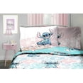 thumbnail image 3 of Disney Lilo & Stitch Sweet Yet Spacey Blue & Pink 7 Piece Full Bed Set w/ Sham, 100% Microfiber, 3 of 6