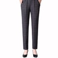 thumbnail image 1 of Women's Fleece-lined Pants Loose Casual Straight-leg Pants Thicken Warm Winter Trousers, 1 of 5