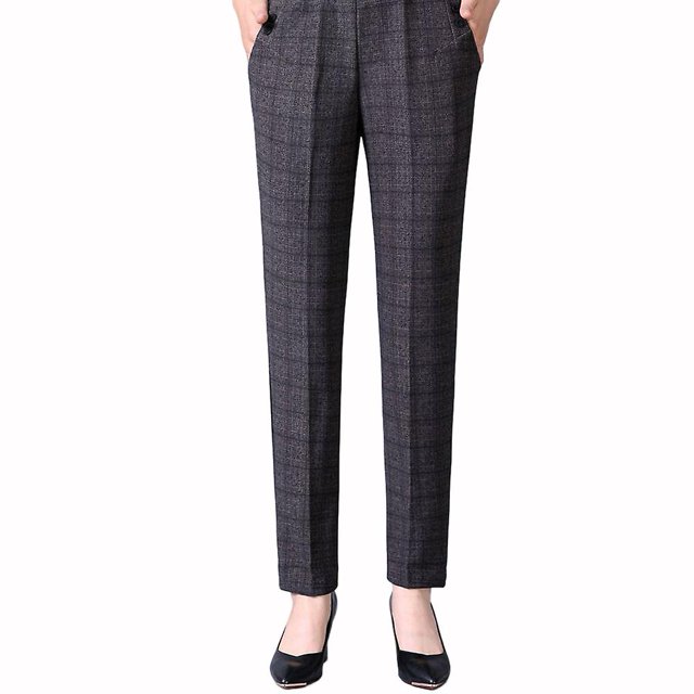 Women's Fleece-lined Pants Loose Casual Straight-leg Pants Thicken Warm Winter Trousers